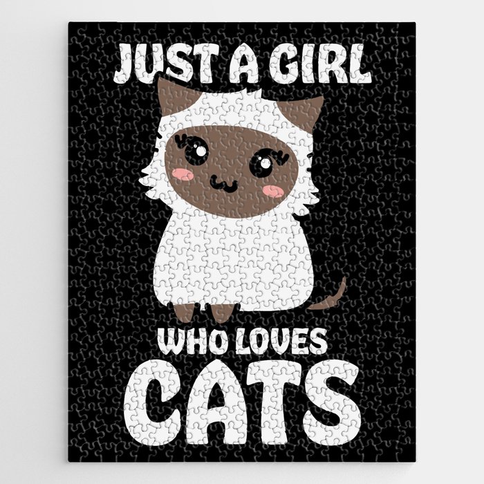 Just A Girl Who Loves Cats Jigsaw Puzzle