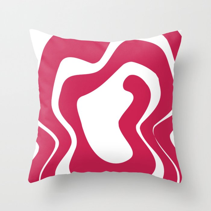 Pink abstract Throw Pillow