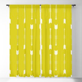 Yellow & White Arrows  Blackout Curtain
