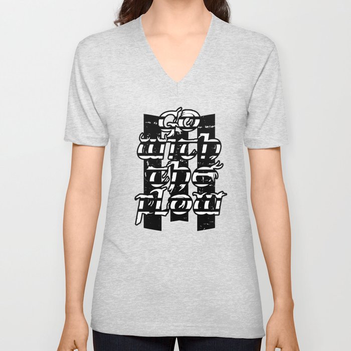 Go With The Flow V Neck T Shirt
