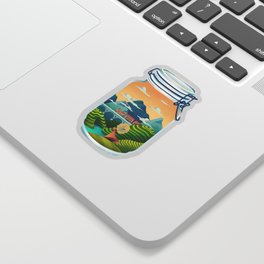 Unimaginable Stickers Landscape Jar Sticker