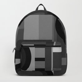 Black geometric pattern  Backpack