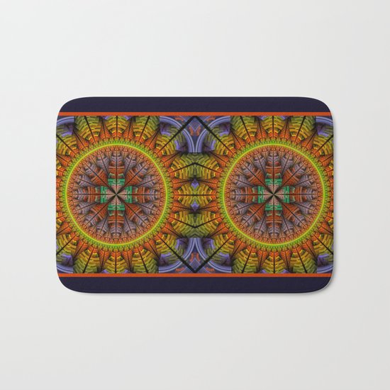 Groovy tribal pattern star Bath Mat