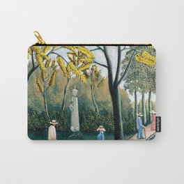 The Luxembourg Gardens and Monument to Chopin, Paris Landscape by Henri Rousseau Carry-All Pouch | Peoplewalking, River, Autumn, Gardens, Victorian, Leaves, Paris, Notredame, Painting, Montmartre 