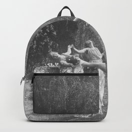 Circle Of Witches Vintage Women Dancing Black And White Backpack