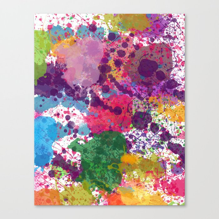 Abstract Paint Splash Watercolor Canvas Print By Digitalcl Society6