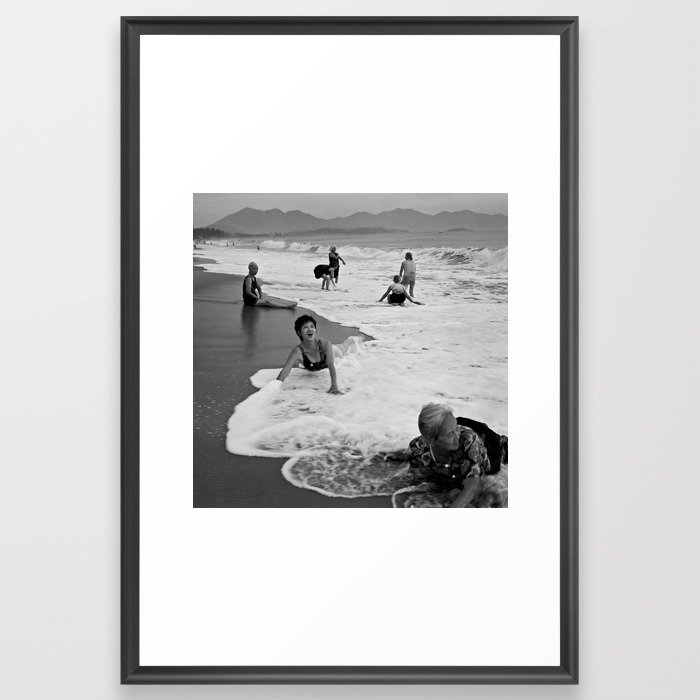 Bathing Woman in Vietnam - analog Framed Art Print