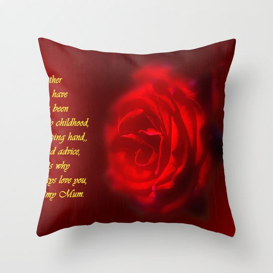Red rose Throw Pillow