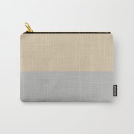 Benjamin Moore 2019 Color of Year Metropolitan & Putnam Ivory Cream Bold Horizontal Stripes Carry-All Pouch