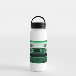 Green Cassette Tape Water Bottle