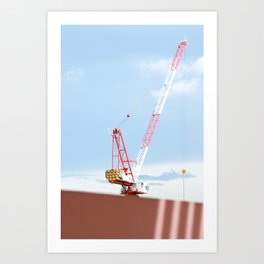 Construction Crane Art Print