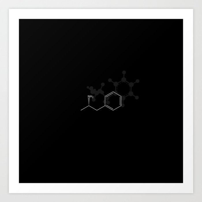 Adderall Molecule Art Print