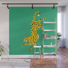 Green Leopard Wall Mural