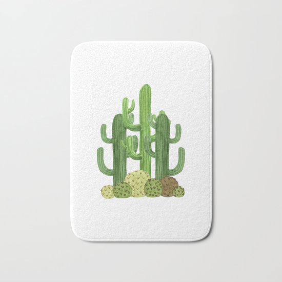 Desert Vacay Three Cacti Bath Mat
