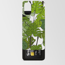 Monstera Leaf Print in Color Android Card Case