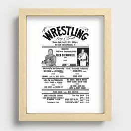 #3 Memphis Wrestling Window Card Recessed Framed Print