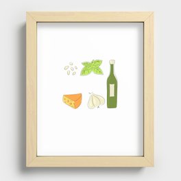 My Pesto Is The Besto Motive for a Spaghetti Lover Recessed Framed Print