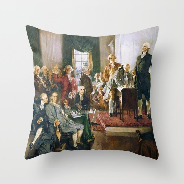 Signing Of The Constitution Throw Pillow