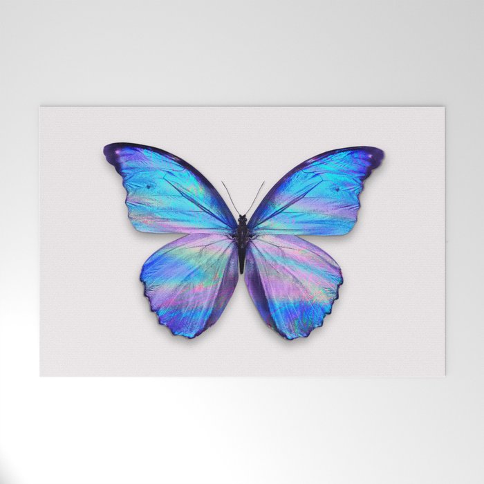 HOLOGRAPHIC BUTTERFLY Welcome Mat