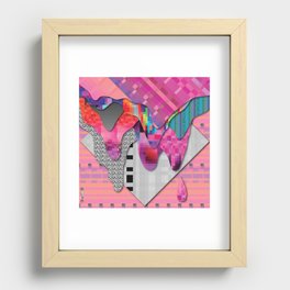 drippy pink Recessed Framed Print