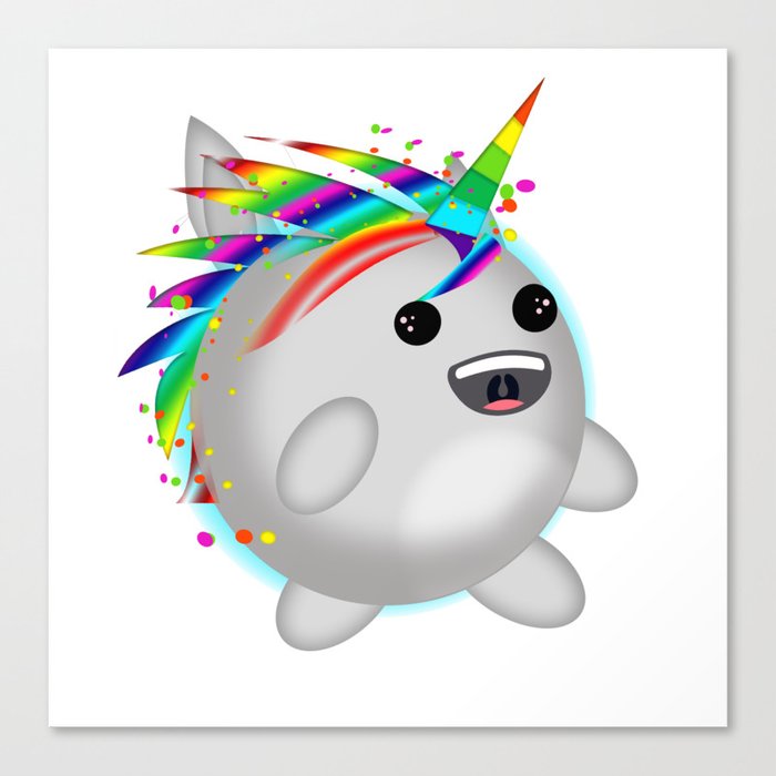 Unicorn Emoji Rainbow Canvas Print By Lizduer Society6