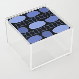 Tribal Art Rock Pattern Black Blue Acrylic Box