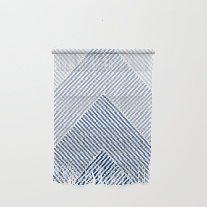 Blue Shades Lines  Wall Hanging