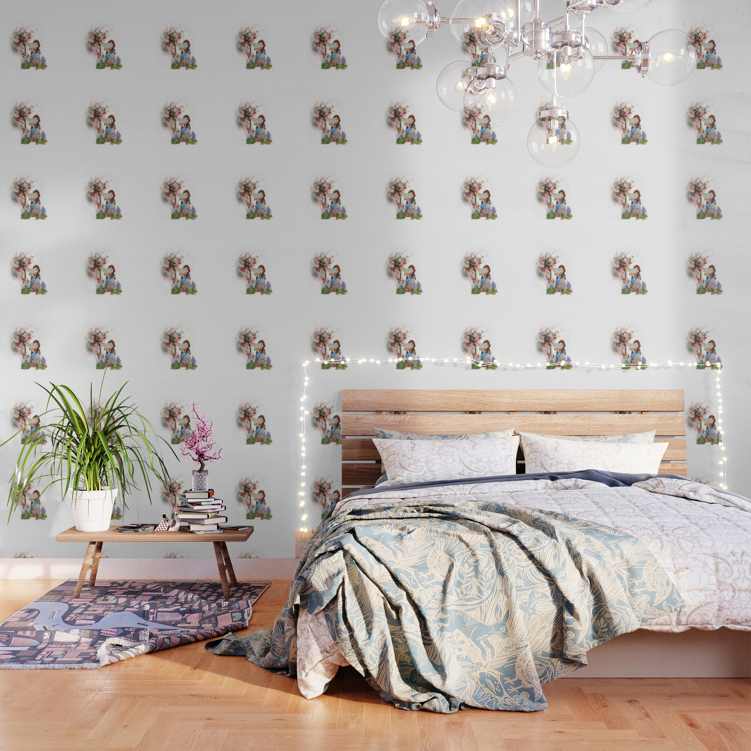 Louieloidesign Belle Reading Wallpaper By Louieloidesign Society6