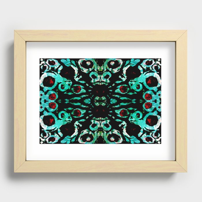 Spider Monkey Batik Recessed Framed Print