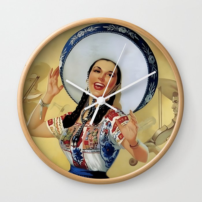 Mexican girl Wall Clock