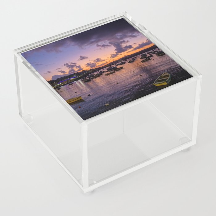 St. Paul's Bay by night in Malta Acrylic Box