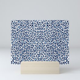 Blue Leopard Skin Mini Art Print