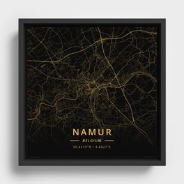 Namur, Belgium - Gold Framed Canvas