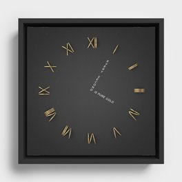 Time is Gold Framed Canvas