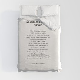 Splendour In The Grass - William Wordsworth Poem - Literature - Typewriter Print 1 Duvet Cover