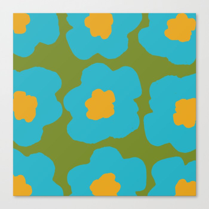 Bold Happy Blooming Flowers Canvas Print