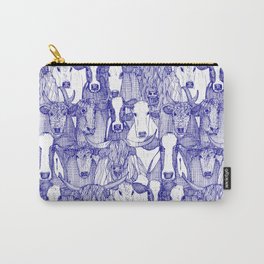 just cattle blue white Carry-All Pouch