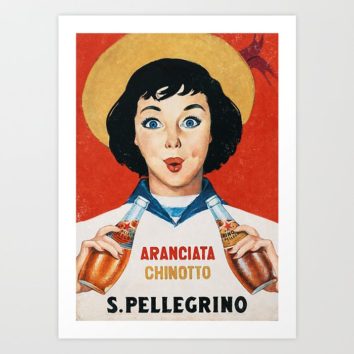 Orange Juice Italian Vintage Poster Art Print by Fine Arts Society6