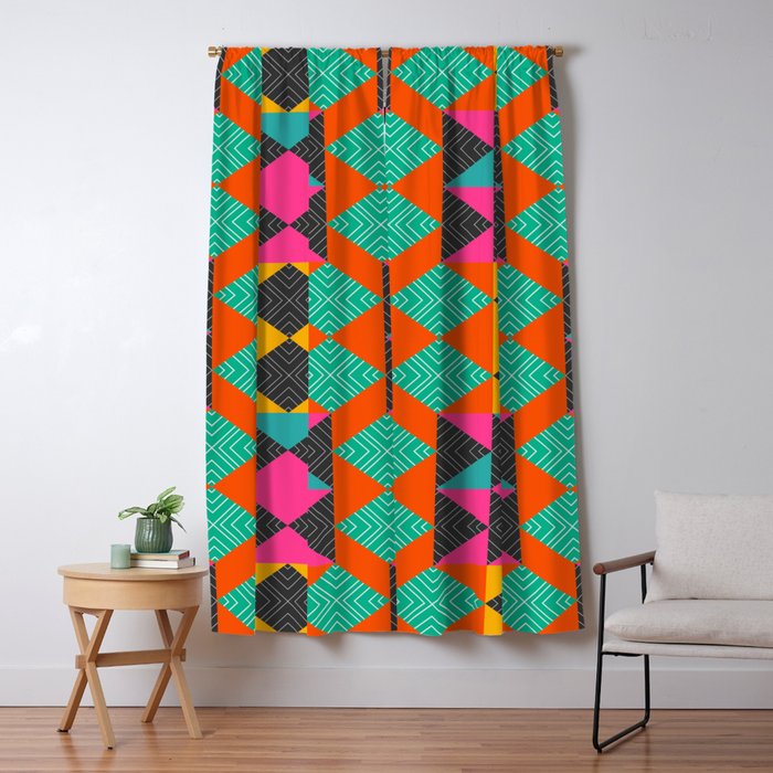 Bright Multicolored Shapes Blackout Curtain By Cocosabstractions Bright Multicolored Shapes Blackout Curtain By Cocosabstractions