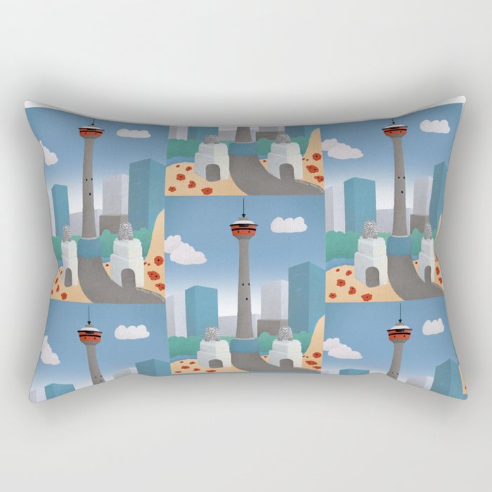 Calgary Tower & Lions Gate Bridge Rectangular Pillow