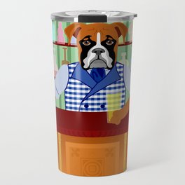 Boxer Dog Beer Pub Travel Mug