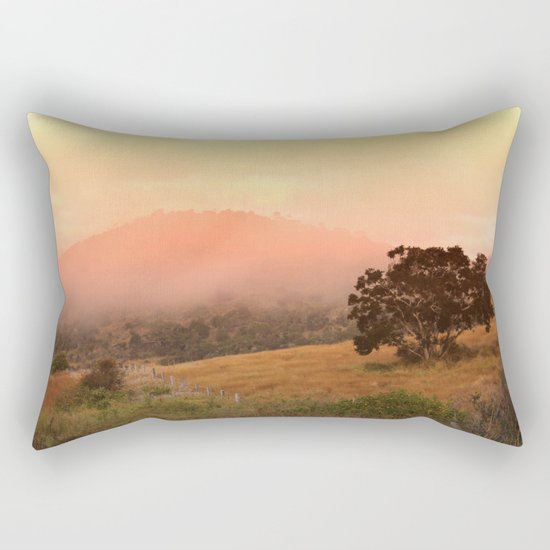 Early Fog In The Hills Rectangular Pillow