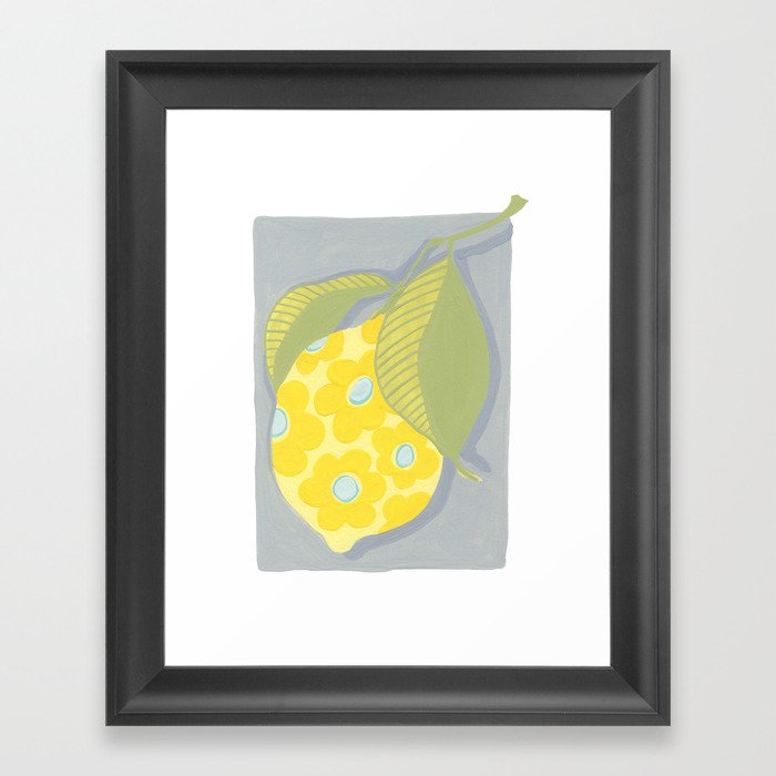 Happy Lemon Framed Art Print
