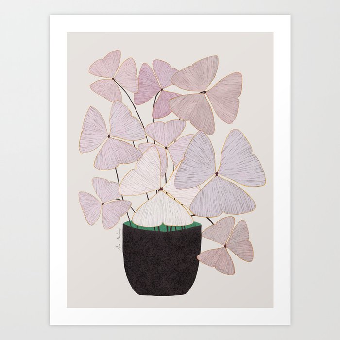  Botanical  clover Pot Art Print