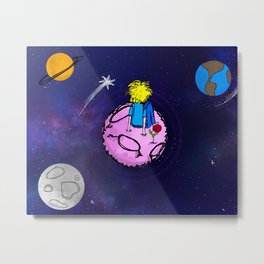 El Principito / The Little Prince Metal Print | Children, Drawing, Cosmos, Stars, Book, Design, Fantastic, Space, Rose, Fanart 