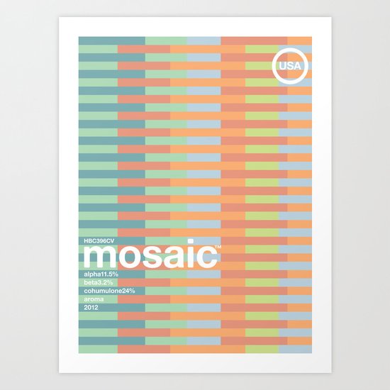 mosaic single hop Art Print