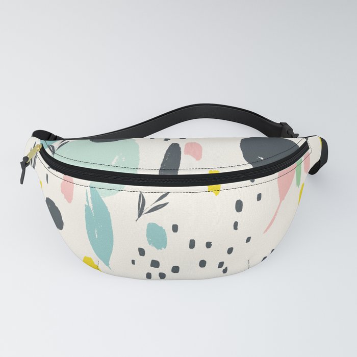 Colourful splotches: modern ink brush strokes with bright colors Fanny Pack