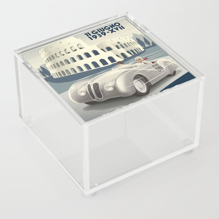 rome vintage poster Acrylic Box
