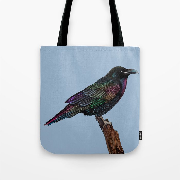 Rainbow Raven Tote Bag