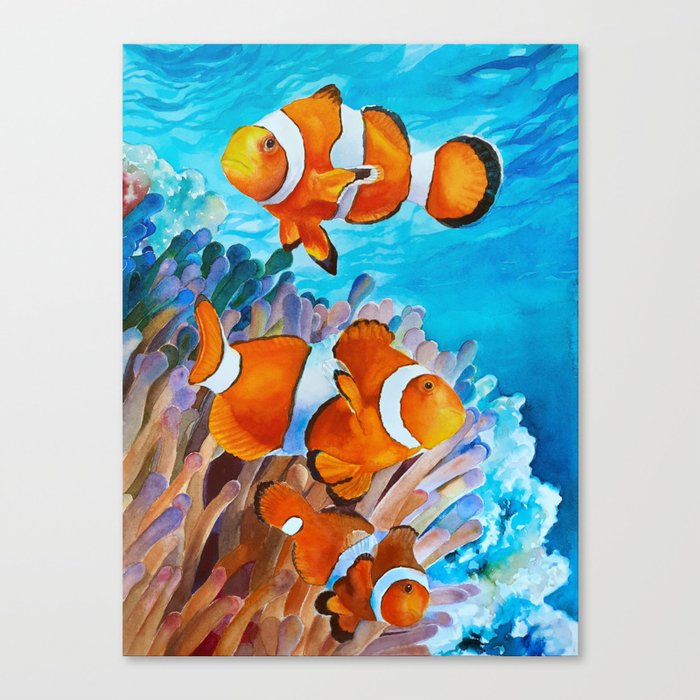 Olga- Clown Fish Canvas Print
